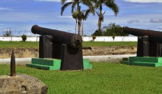 Fort Marlborough in Bengkulu province, built between 1713-1719 by the British East India Company, centuries before Indonesia's national awakening.