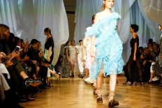 Florals and lace dominate at Preen, Roland Mouret fashion shows