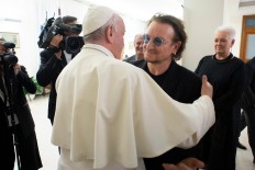 Bono saw 'pain' on pope's face over abuse scandals