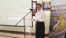 Polish Ambassador to Indonesia Beata Stoczynska opens a screening of short films on Sept. 23, 2018 in Jakarta as part of the European Union's Climate Diplomacy Week.