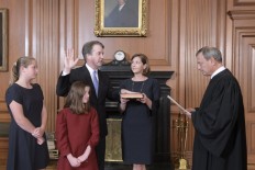 Kavanaugh sworn in at US Supreme Court after divisive fight