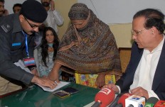 Pakistani Christian woman Asia Bibi leaves jail, flies out of Multan