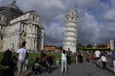 Not-so-Leaning Tower of Pisa as landmark straightens