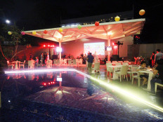 People gather at the Swiss-Belhotel Pondok for a New Year's Eve party in this undated photo.
