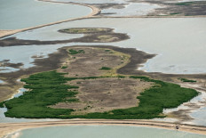 This file photo shows the Marker Wadden, artificial islands located in the Markermeer lake in The Netherlands. 