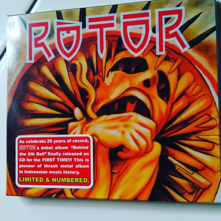 The cover art for thrash metal band Rotor's debut album 