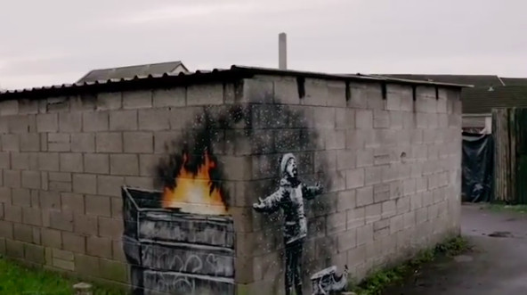 Banksy Ash Mural Moved From Garage To Gallery In Welsh Town | Flipboard