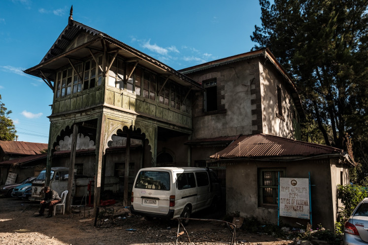 A picture taken on November 29, 2018, shows the Mohammed Ali house, build around 1900 as the headquarters of the trading firm GM Mohammad Ali, designed by Armenian architect and urban engineer Minas Kherbekian who worked with Ethiopia's Emperor Menelik to design the capital, in Addis Ababa. 