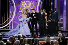 Lady Gaga goes old-school on color-filled Golden Globes red carpet