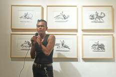 Aris Prabawa explores human suffering in Yogyakarta exhibition