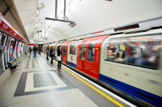 Inside view of London underground on Aug. 6, 2012 in London, UK. 