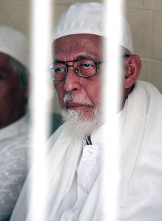 Terror convict Ba’asyir to be released after serving sentence