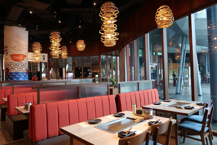 The Chibo restaurant at the Gandaria City shopping mall in South Jakarta sits 86 guests.