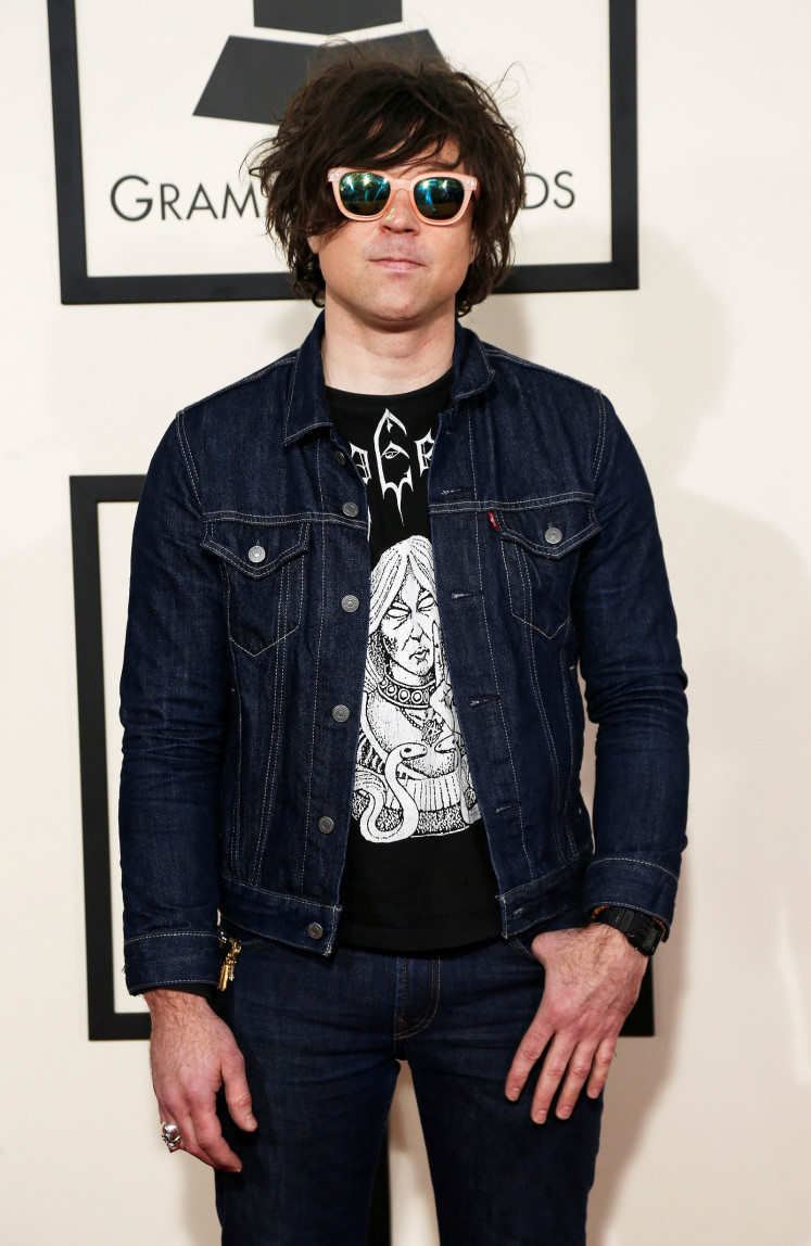 Singer Ryan Adams arrives at the 57th annual Grammy Awards in Los Angeles, California on Feb. 8, 2015.
