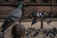 Locals love to spend their time sitting in Patan Square, where pigeons roam freely. JP/Rosa Panggabean