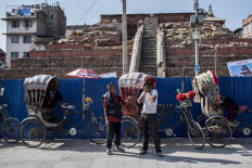 The rickshaw is a traditional mode of transportation in Kathmandu. JP/Rosa Panggabean