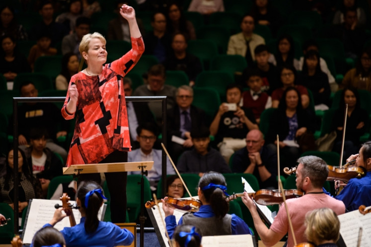 History-making female conductor Alsop wields baton for equality