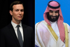 This combination of pictures created on December 08, 2018 shows
Senior Advisor to the President of the United States Jared Kushner (L), before being decorated with the Mexican Order of the Aztec Eagle by Mexico's President Enrique Pena Nieto in Buenos Aires, on November 30, 2018, and Saudi Arabia's Crown Prince Mohammed bin Salman (R) during the G20 Leaders' Summit in Buenos Aires, on November 30, 2018. 
December 8, 2018, Jared Kushner reportedly kept contact with Saudi Crown Prince Mohammed bin Salman after the murder of journalist Jamal Khashoggi.
