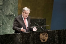 Global appeal: United Nations Secretary-General António Guterres makes remarks at the opening meeting of the Commission on the Status of Women’s 63rd session on Sunday, when a moment of silence was observed for those who lost their lives in the crash of Ethiopian Airlines flight ET302.