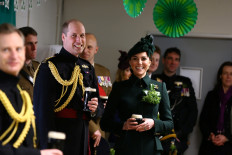 Britain's Kate and William celebrate St Patrick's Day