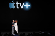 Ovations, hugs and soaring speeches as Apple embraces Hollywood