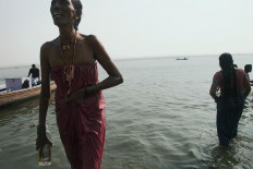 For thousands of years people have come to worship and offer their prayer to the Mother Ganga, an Indian's epithet for the holy river. JP/Irene Barlian