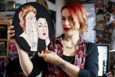 Embroidered genitalia turn textiles into feminist art