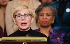 Actress Michelle Williams at US Capitol to push for pay equality