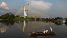 Steel nuts taken from new Riau bridge