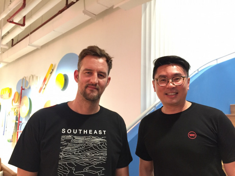 WeWork cofounder Miguel McKelvey  (left) and Southeast Asia managing director Turochas 