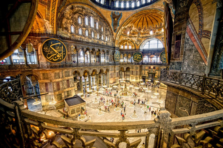 The Hagia Sophia in Istanbul.