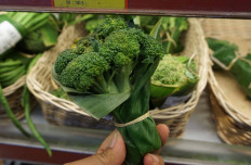 Bali supermarket ditches plastic packaging for banana leaves