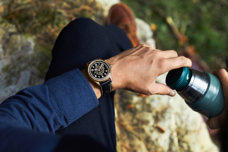 Montblanc's 1858 has a split-second chronograph for measuring time.