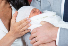 'It's magic': Prince Harry and Meghan show off baby son
