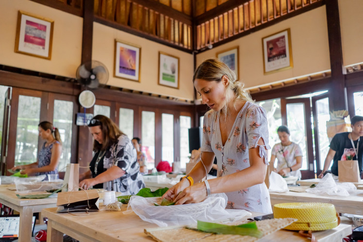 Tempeh 101: Participants take part in making tempeh  from scratch during a masterclass with Wida Winarno. Tempeh is one of the oldest traditional Javanese dishes, with recordings of it that date back to the 18th and 19th centuries in ancient Javanese inscription 