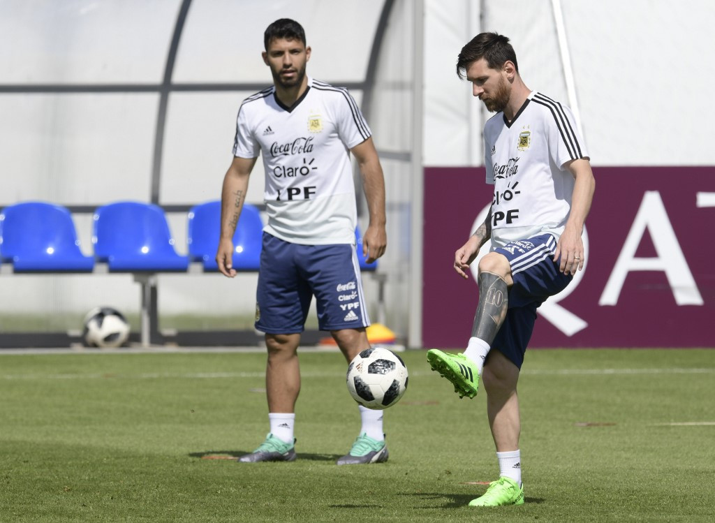 FOOTBALL - Argentina Training Session Marcos Acuna of Argentina