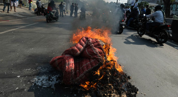 Election protest turns violent