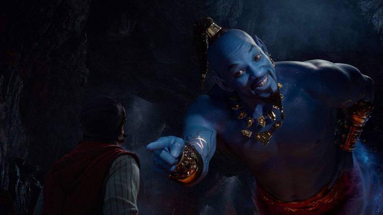 Friend like me: Will Smith stars as Genie, the wisecracking, all-powerful being responsible for many of the movie's humorous scenes.