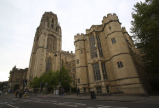 The Wills Memorial Building, part of the University of Bristol, is pictured in Bristol, south west England on May 16, 2019. One in five reported suffering from mental health issues, mostly depression and anxiety, according to the survey conducted at 140 British universities. 