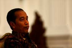 President Joko 'Jokowi' Widodo during an interview with 'The Jakarta Post' at the State Palace on Tuesday.