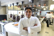In this file photo taken on April 13, 2019 Italian-Argentinian chef Mauro Colagreco poses for a photo session in the kitchen of the 'Mirazur' restaurant on the French riviera city of Menton. French restaurant run by Argentinian chef Mauro Colagreco won the world's best restaurant it was announced on June 25, 2019.