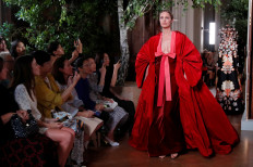 Kimonos and colossal bows fill Valentino's colorful catwalk