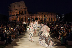 Fendi celebrates Lagerfeld at Rome's Temple of Venus