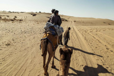 A safari tour is led through the wilderness of the Thar Desert. JP/Irene Barlian