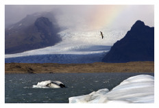 General view dated on October 13, 2008 of Vatnajökull Glacier, largest glacier in Iceland. 