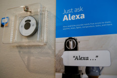 Prompts on how to use Amazon's Alexa personal assistant are seen in an Amazon ‘experience center’ in Vallejo, California, US, on May 8, 2018.