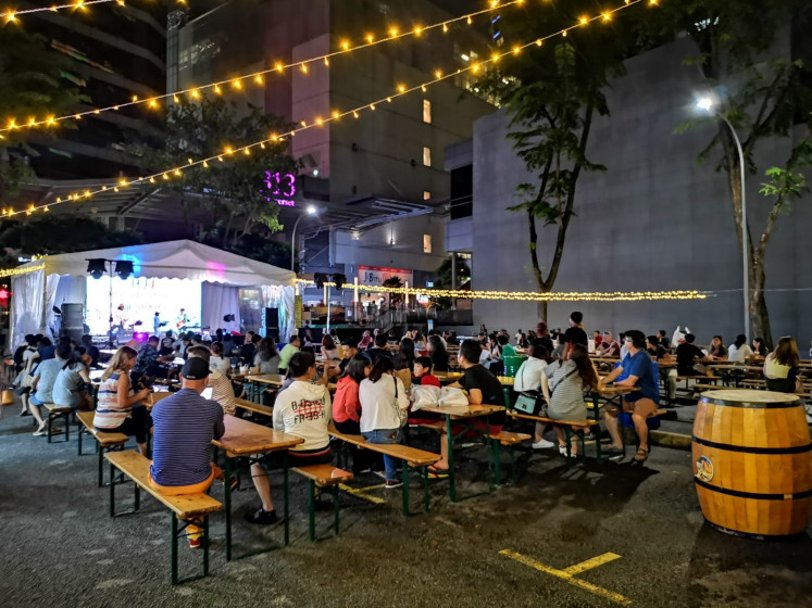 Happy meals: The Grange Road carpark hosts a plethora of culinary treats and vendors during the 2019 Great Singapore Sale (GSS).