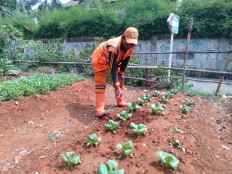 South Jakarta's 'orange troops' spread joy with urban farm