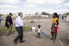 UN chief makes climate change plea in cyclone-hit Mozambique