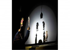 Tunes and shadows: Keroncong Wayang Gendut, better known as Cong Way Ndut, broke with tradition by adding the tunes of keroncong folk music into its shadow puppet performance. JP/PJ Leo
